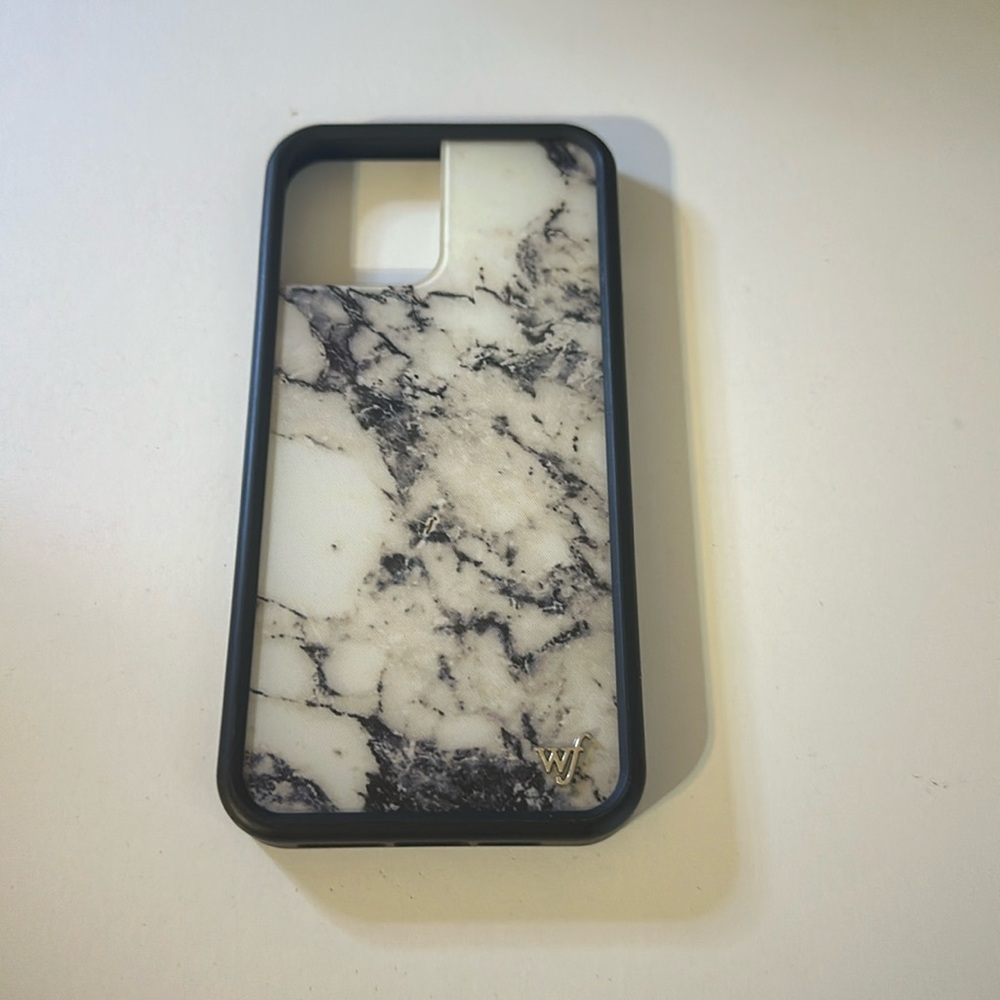 iphone 12 Pro Max marble wildflower case